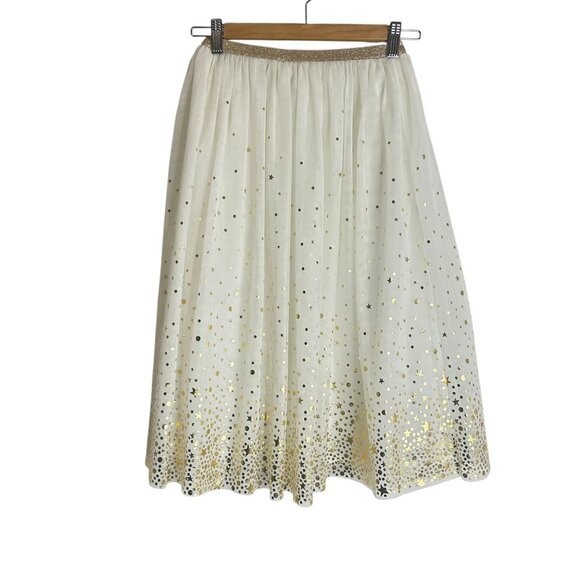 Fairycore Girl White Gold Star Maxi Skirt | Cat & Jack 6/6X Sheer Tulle Princess - Picture 1 of 6